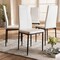 Baxton Studio Matiese Modern White Faux Leather Upholstered Dining Chair, PK4 146-8786 - alternate 5